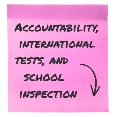 Accountability, international tests, and school inspection