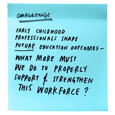 Early childhood professionals shape future education outcomes - what more must we do to properly support and strengthen this workforce?
