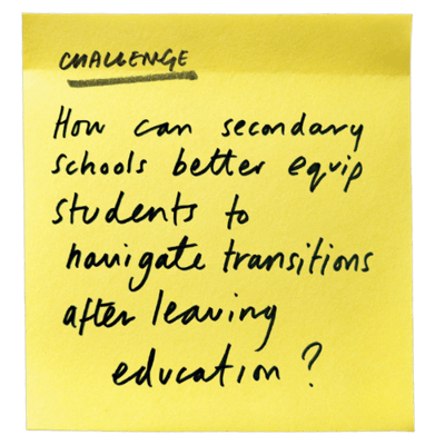 How can secondary schools better equip students to navigate transitions after leaving education?