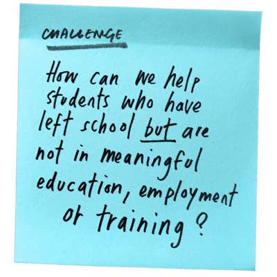 How can we help students who have left school but are not in meaningful education, employment, or training?
